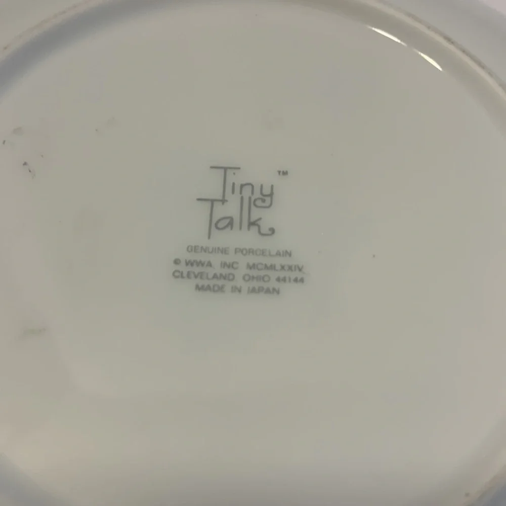 Vintage Tiny Talk plate. Mice and frog in leaf boat design. - Picture 4 of 4